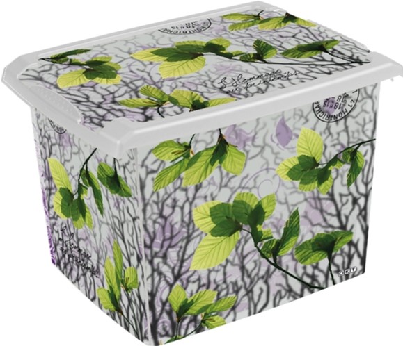 

Ящик для хранения Keeeper SpringLeaves 29 x 27 x 39 см 20 л с крышкой Прозрачный