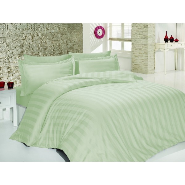 

Комплект постельного белья SoundSleep Stripes сатин-жаккард семейный Mint