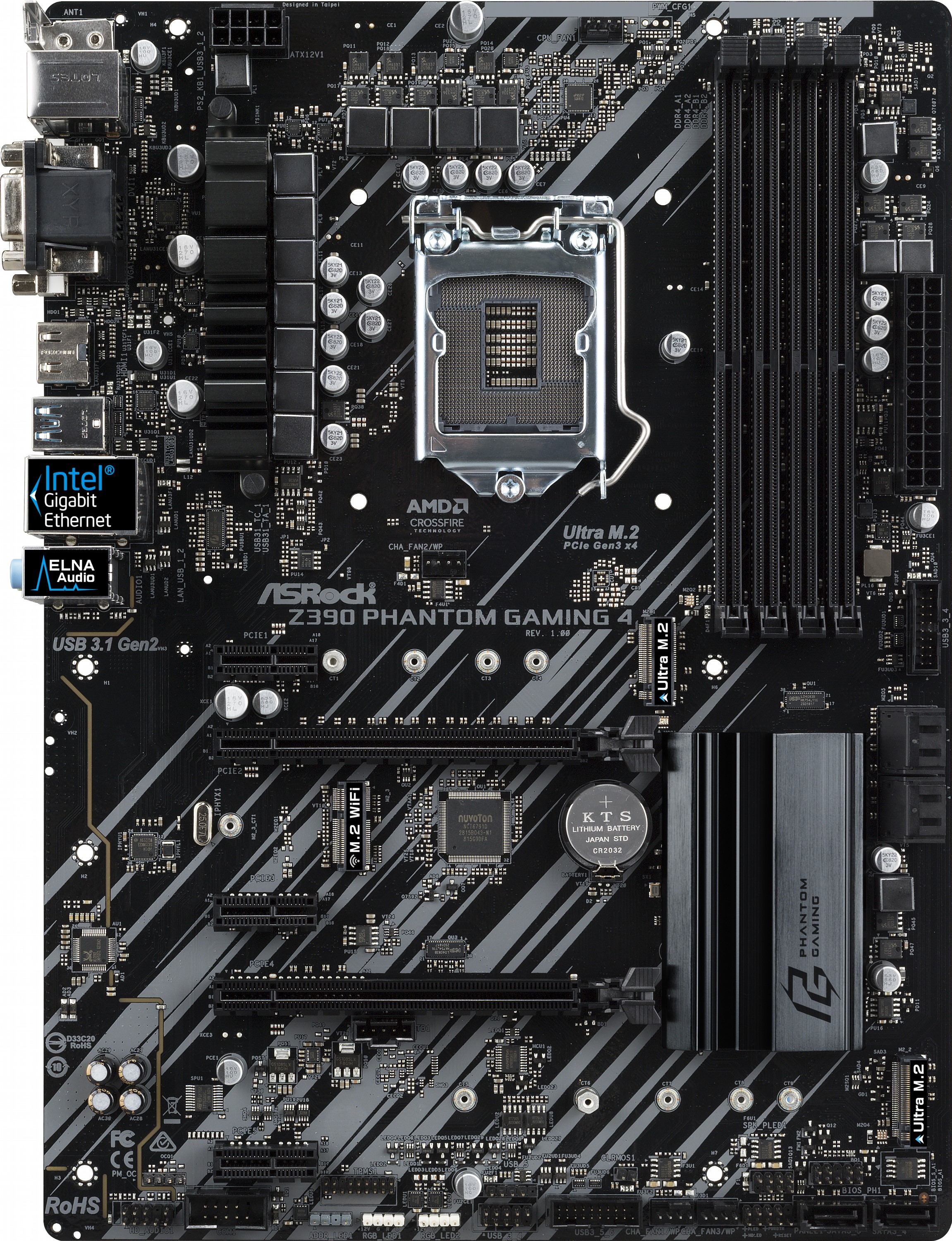 Материнская плата ASRock Z390 Phantom Gaming 4 (s1151, Intel Z390
