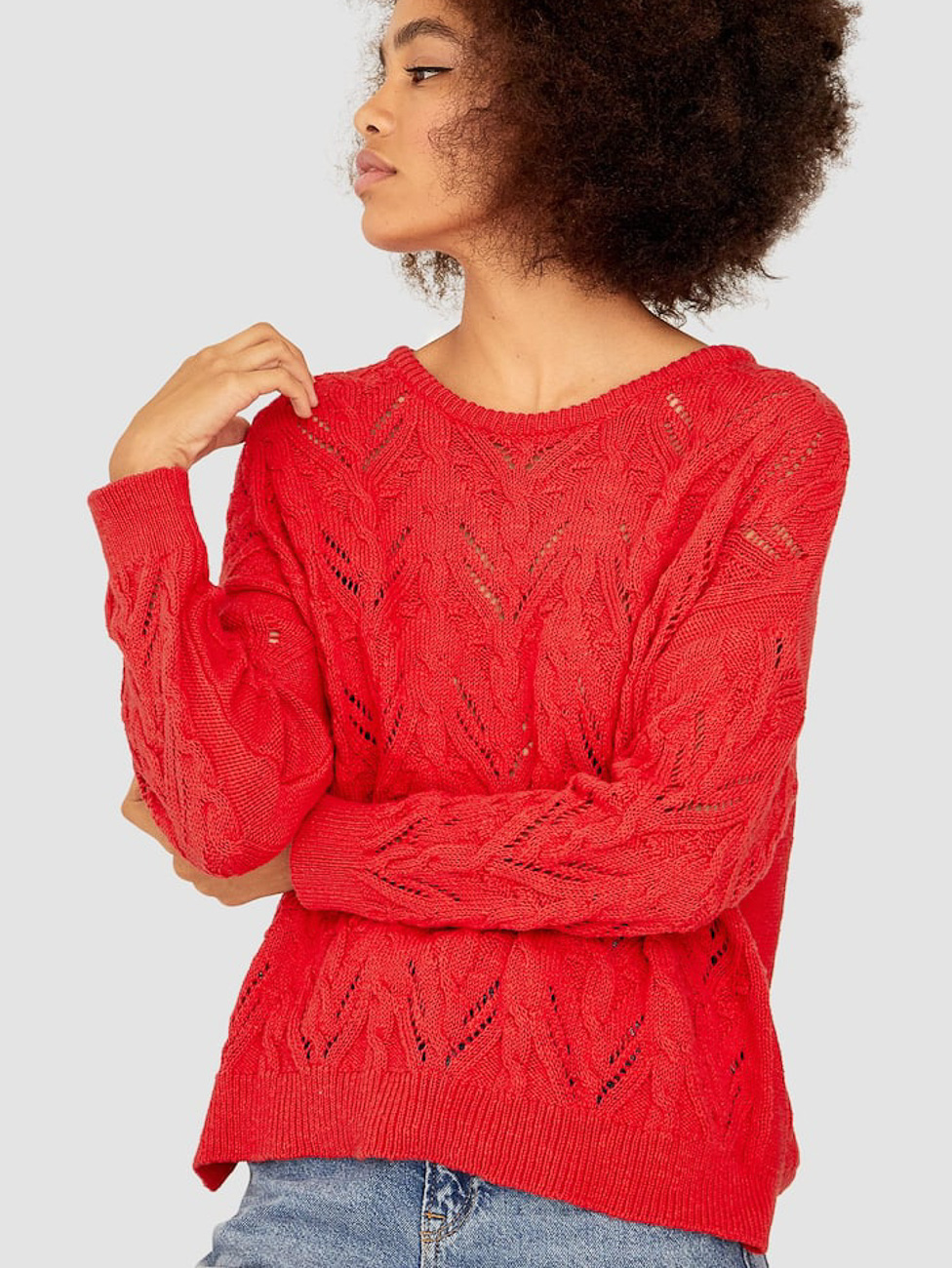 

Свитер Stradivarius Ж1052409 (5067/270/100) цвет красный L