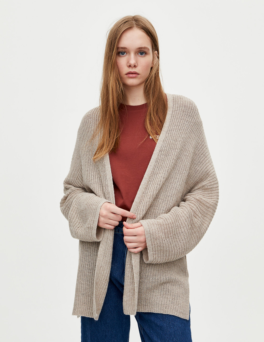 

Кардиган PULL & BEAR Ж1052489 (5582/301/081) цвет бежевый M