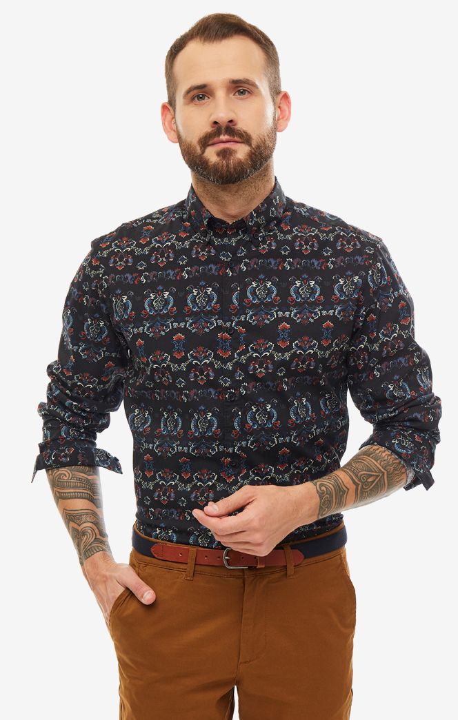 

Рубашка д/р JACK&JONES М0106264 цвет черный, Рубашка д/р JACK&JONES М0106264 цвет черный S