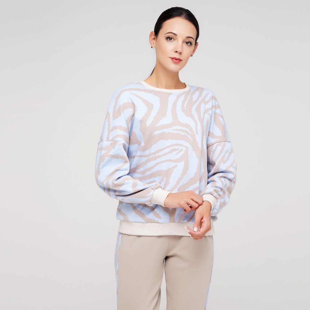 

Женский свитшот East Peak Women's Sweatshirt With Print Бежево-голубой 36
