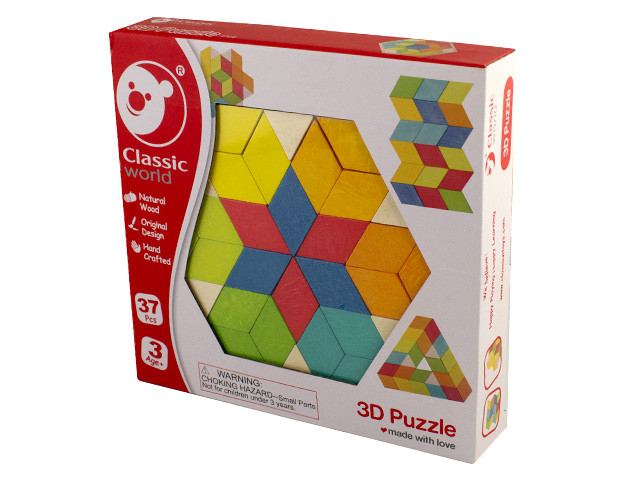 

Іграшка дерев'яна 3Д пазл №3728 Classic World