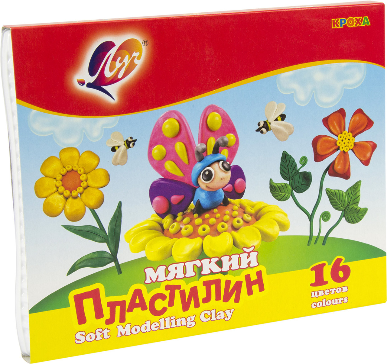

Пластилін м'який 16 кольор. 264гр "Луч" №28С1646-08 Кроха зі стеком