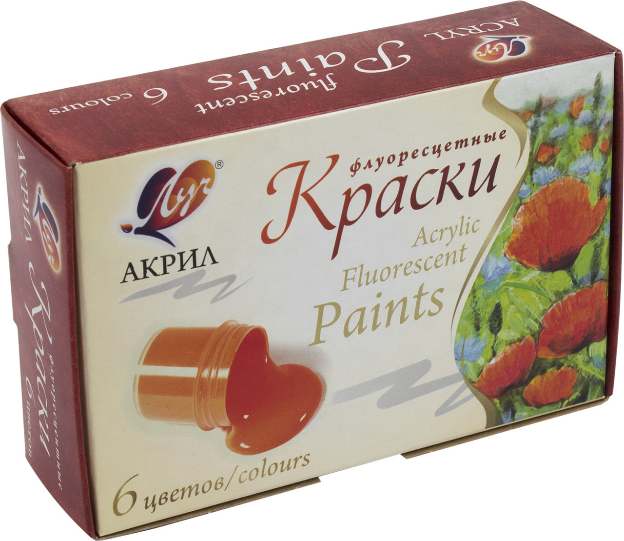 

Фарби акрил. 6кольор. 15мл №22С1410-08 флуоресц./Луч/(24)