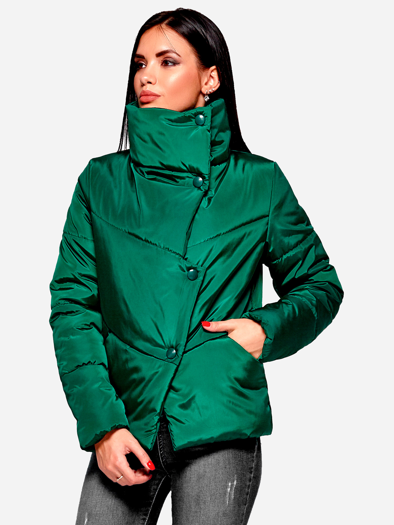 Куртка женская демисезонная зеленая