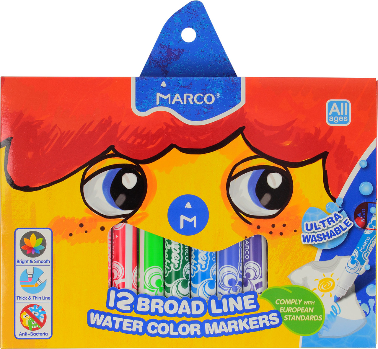 

Фломастери "Marco" 12кольор. Jumbo 1,8мм №1632/12(12)(48)