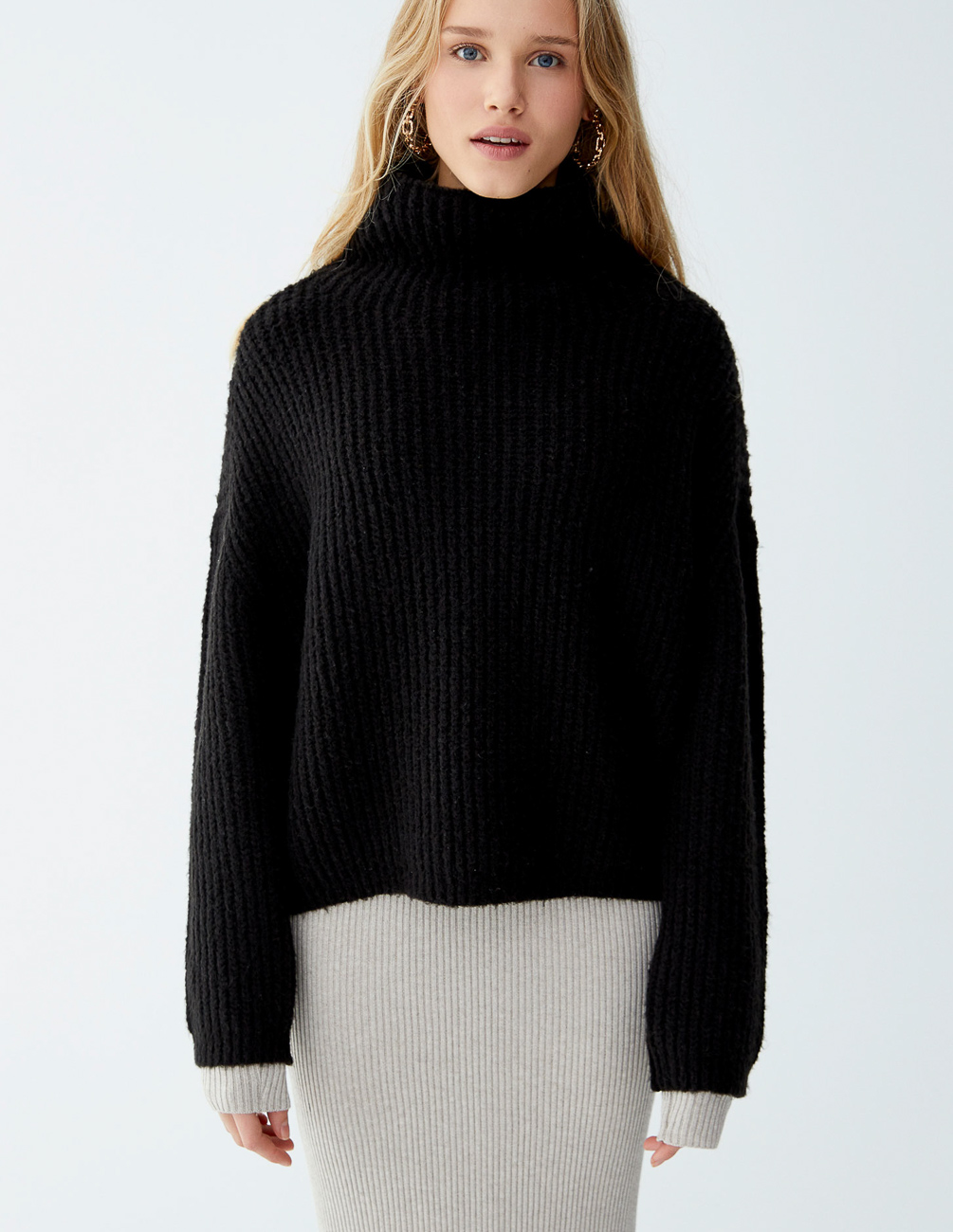 

Свитер PULL & BEAR Ж1052626 (5558/310/800) цвет черный S