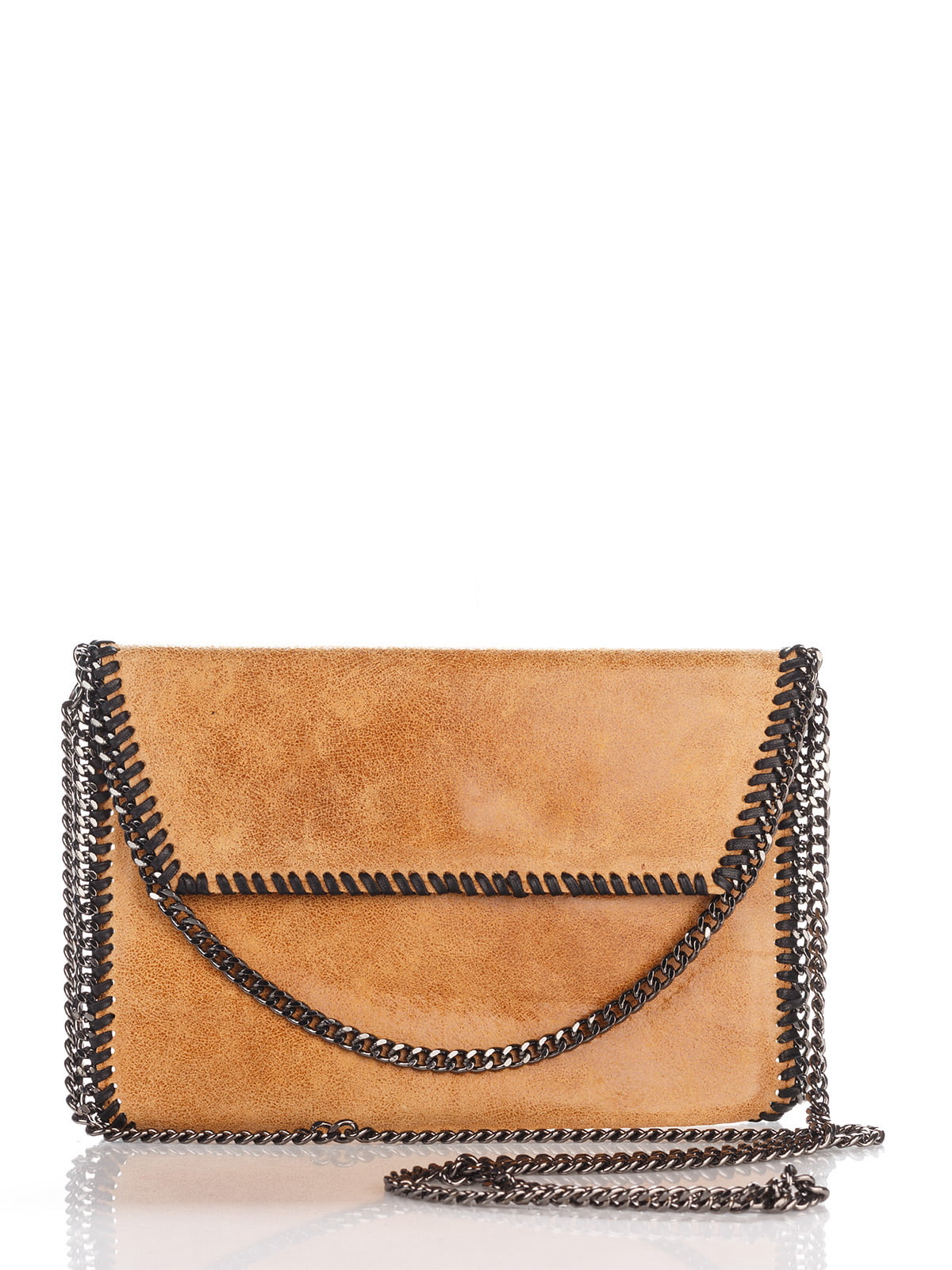 

Клатч Genuine Leather 1009_cuoio Кожаный Коньячный
