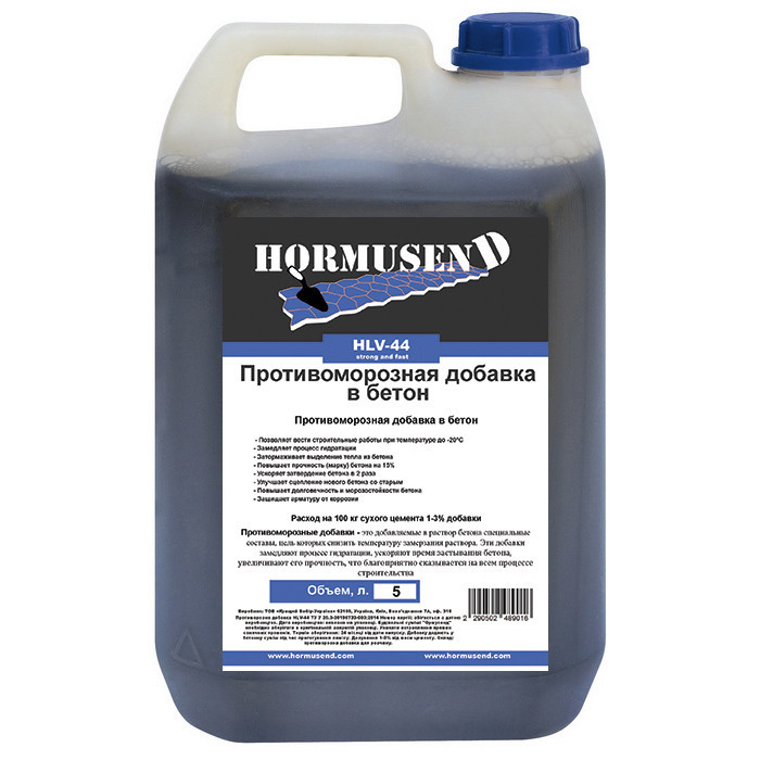 

Добавка в бетон 5 л противоморозная Hormusend HLV-44