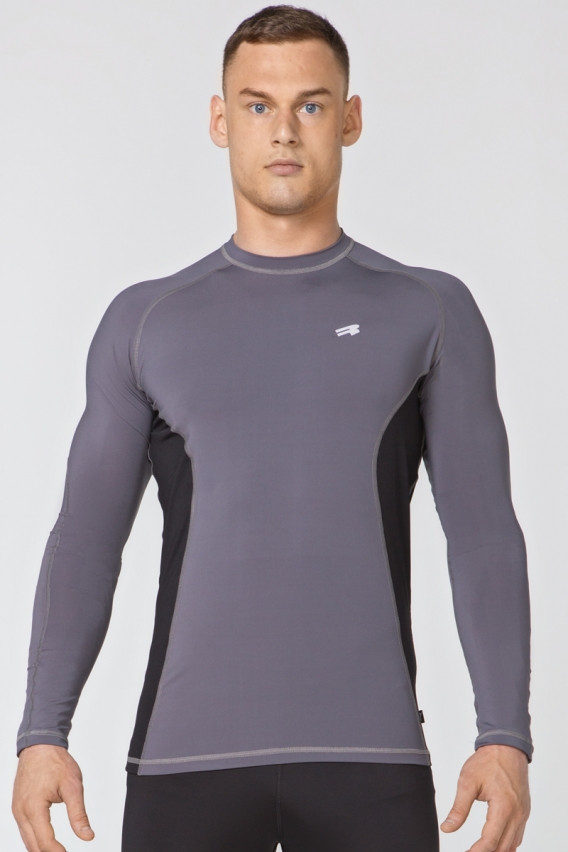 

Мужская компрессионная спортивная кофта 8056 Radical  Серо-черный, Мужская компрессионная спортивная кофта 8056 Radical M Серо-черный