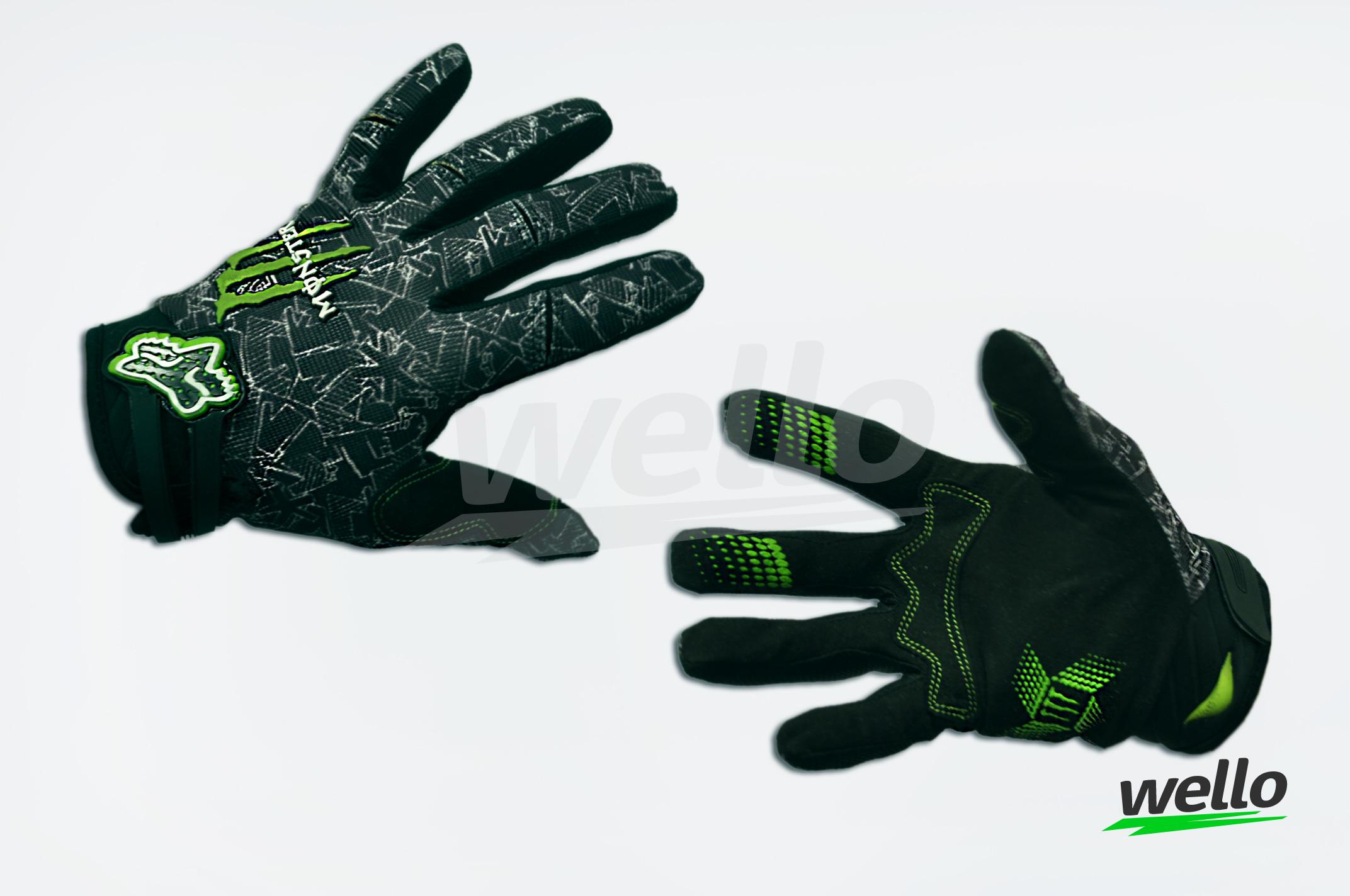 

Перчатки FOX (mod:Monster energy, size:L, черные)