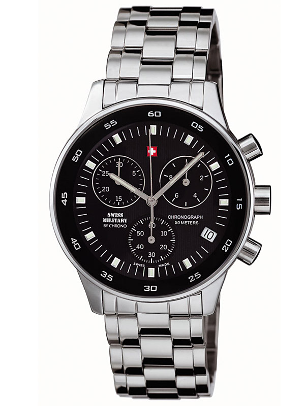 

Часы Swiss Military SM30052.01 Chronograph 40mm 5ATM