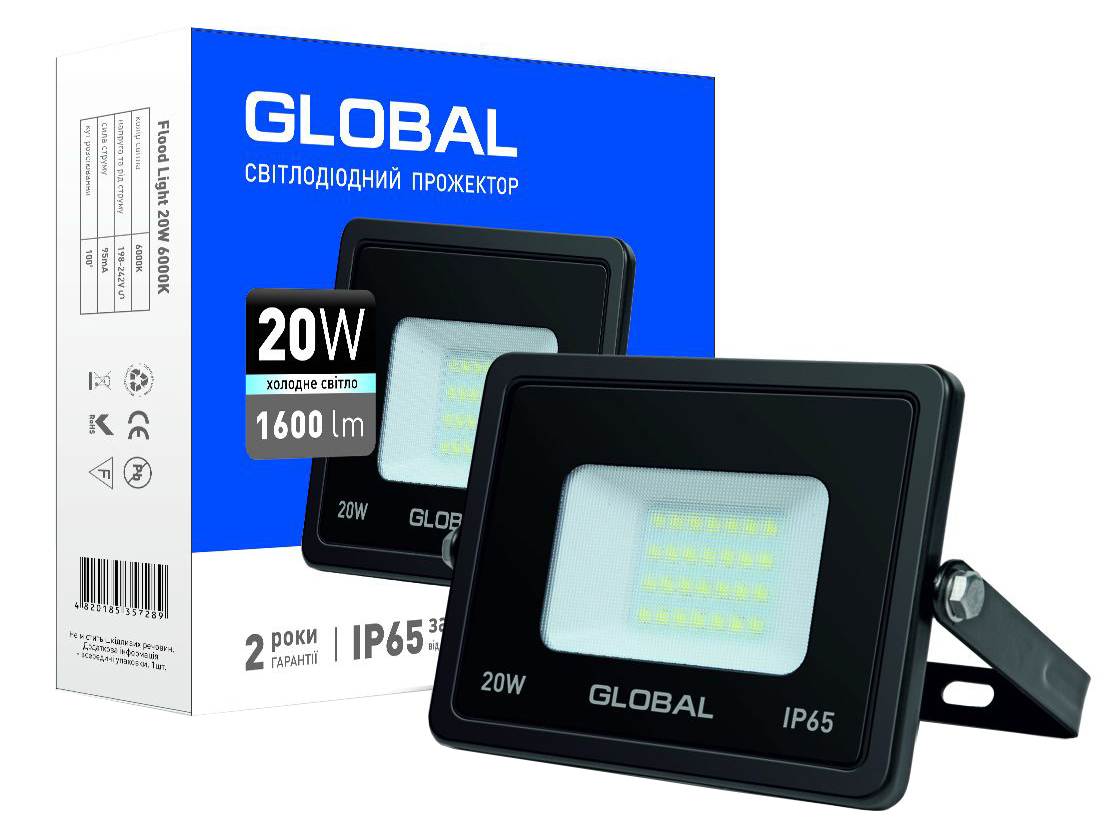 

Прожектор Global LED Flood Light 20W 6000K (1-GBL-02-LFL-2060)