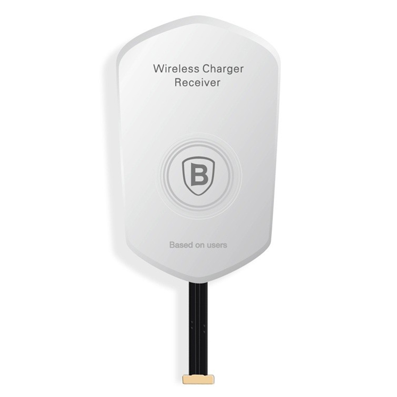 

Приемники для БЗУ Baseus QI wireless Micro USB (1A) White
