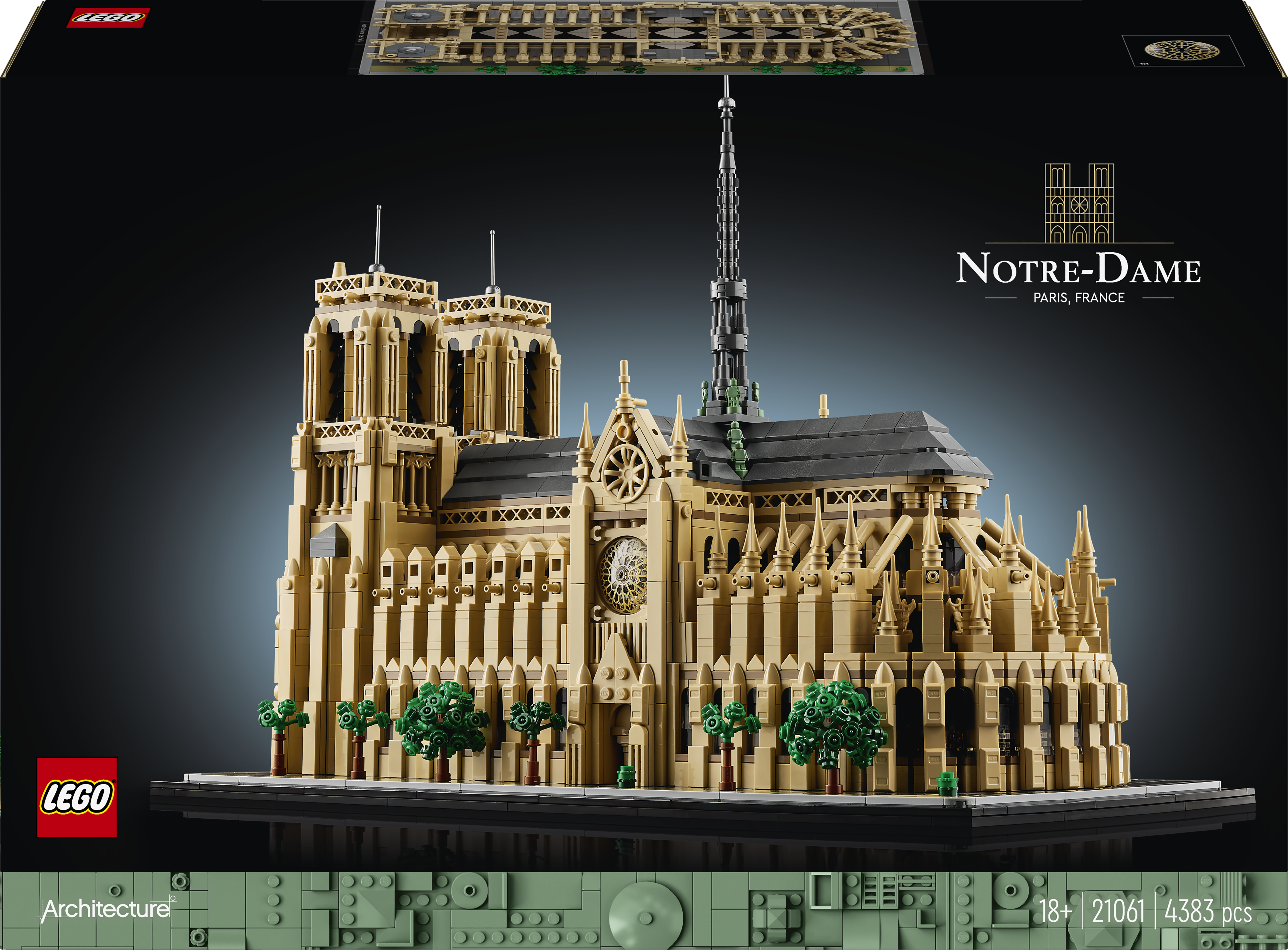Zestaw klocków LEGO Architecture Notre-Dame w Paryżu 4383 elementy (21061)