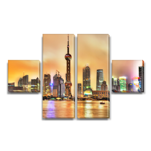 

Модульная картина Декоинт Город 45x80см. Холст синтетический