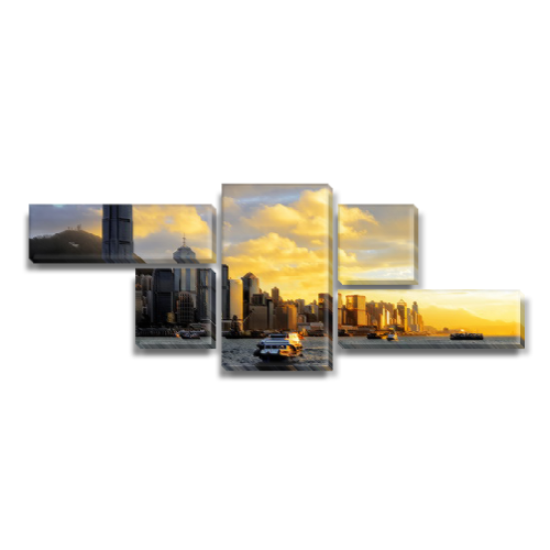 

Модульная картина Декоинт Город 60x160см. ПВХ ткань