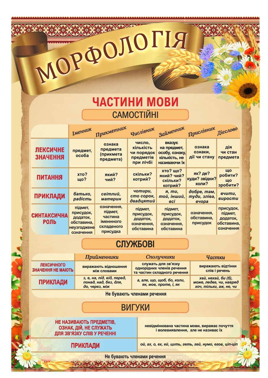 

Стенд "Морфологія" ColorIT КУ110012