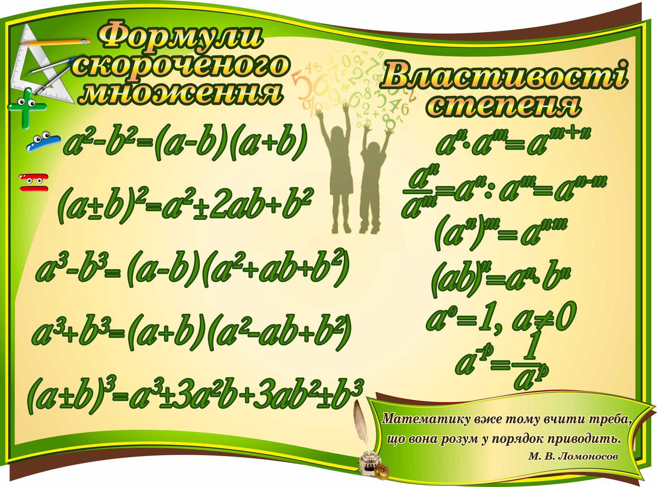 

Формулы сокращенного умножения ColorIT КМ110005