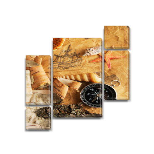 

Модульная картина Декоинт Карты 120x130см. Холст синтетический