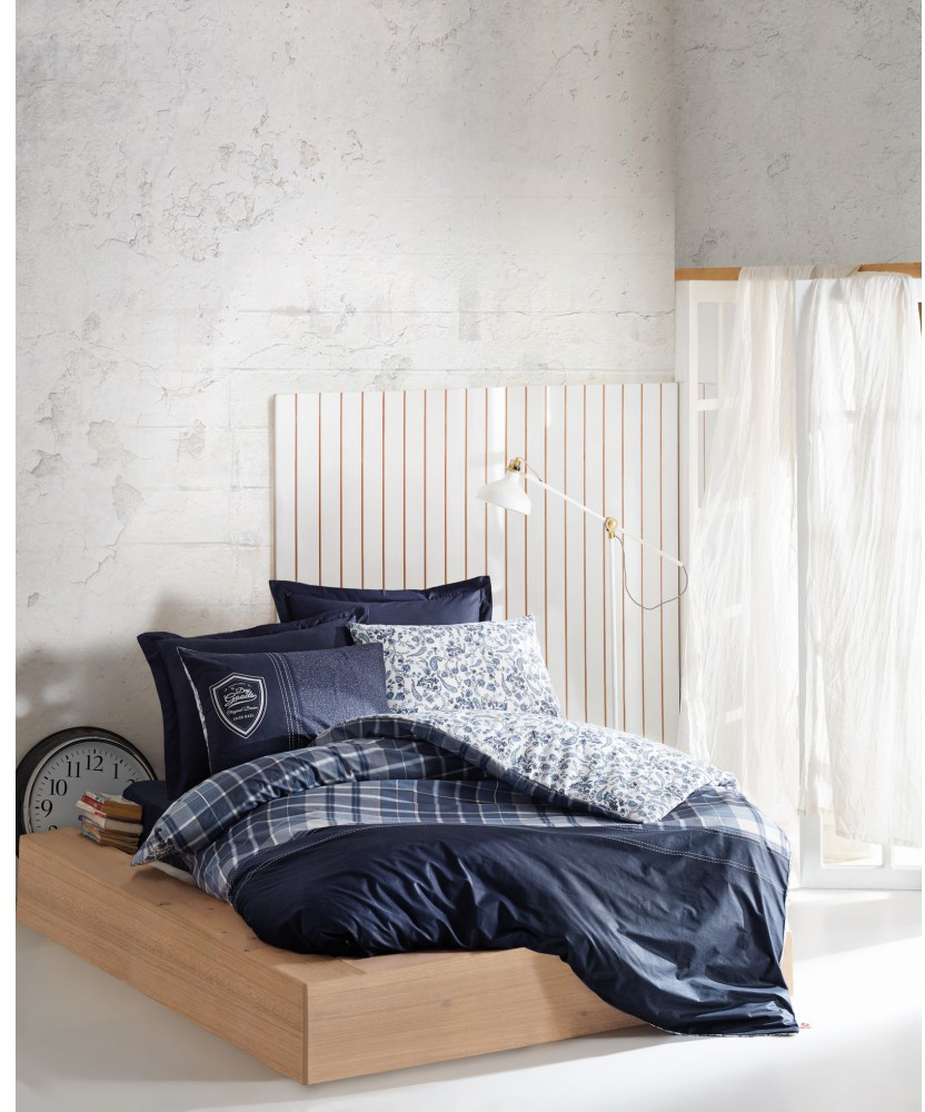 

Комплект постельного белья Cotton Box Masculine Pablo Lacivert 200 x 220