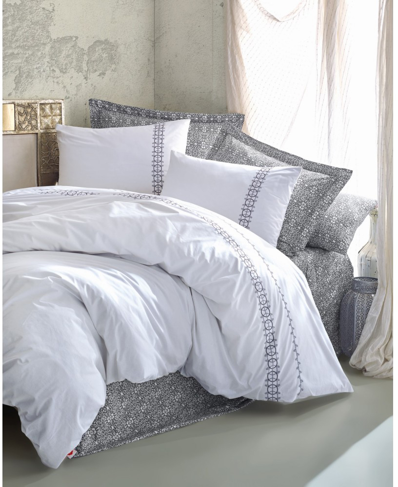 

Комплект постельного белья Cotton Box Majestic Paola Gri 200 x 220