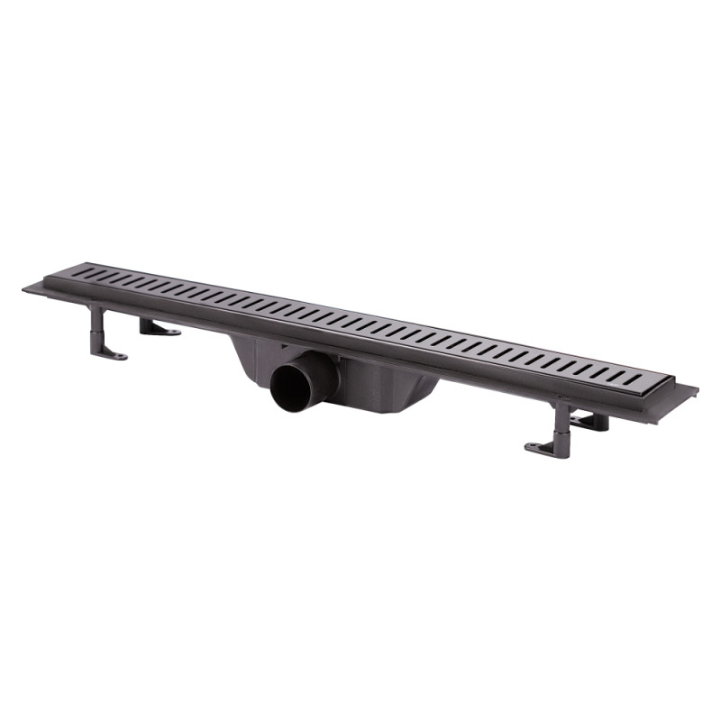 

Трап Линейный Qtap Dry Ff304-700Mbla С Нержавеющей Решеткой 700Х73