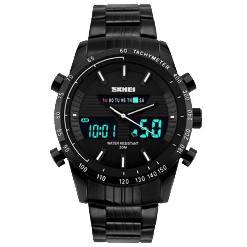 

Часы кварцевые Skmei 1131, черный-белый, в металическом боксе