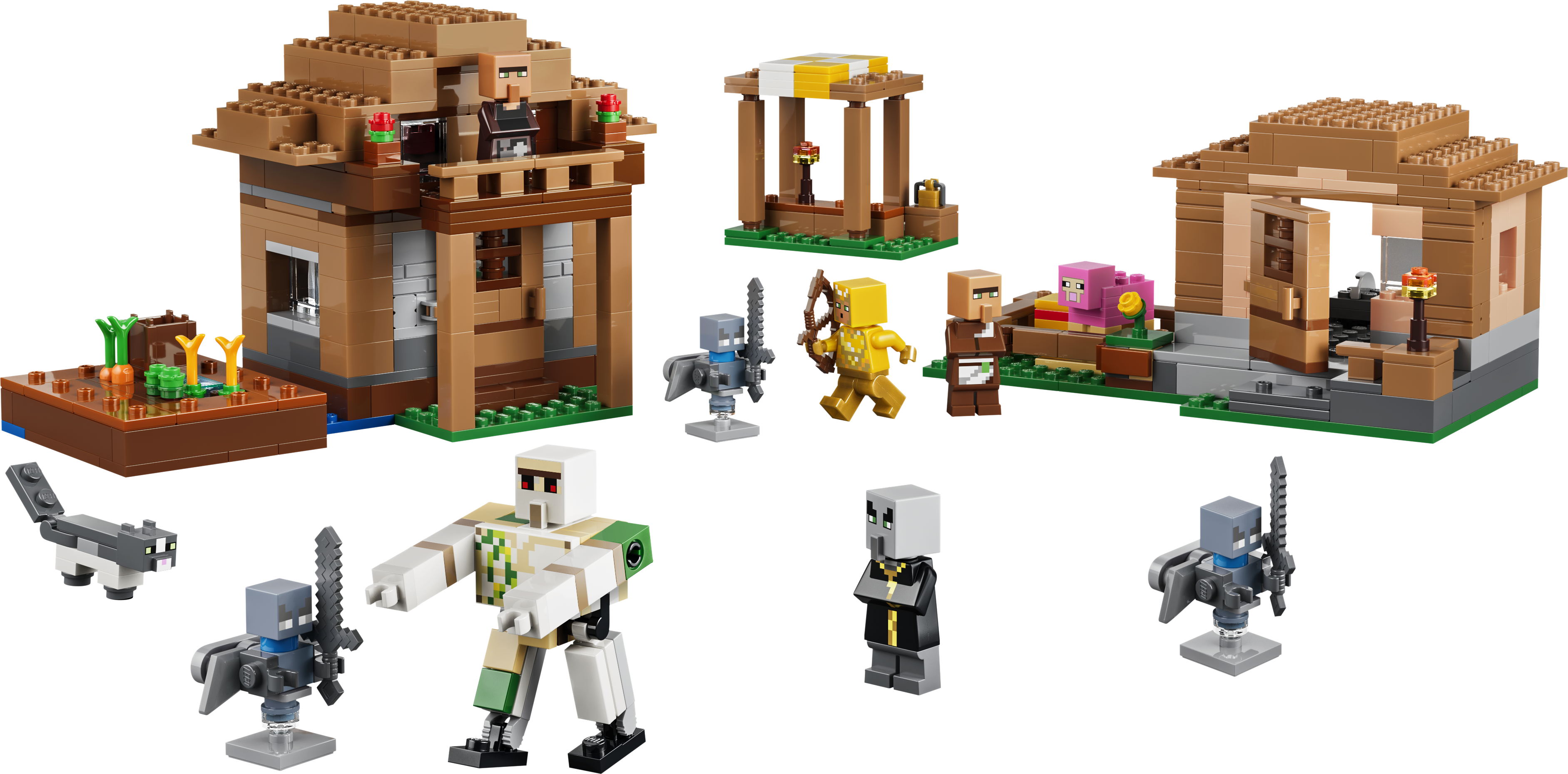 фото Блочный конструктор LEGO Minecraft Нападение призывателя на деревню (21596)