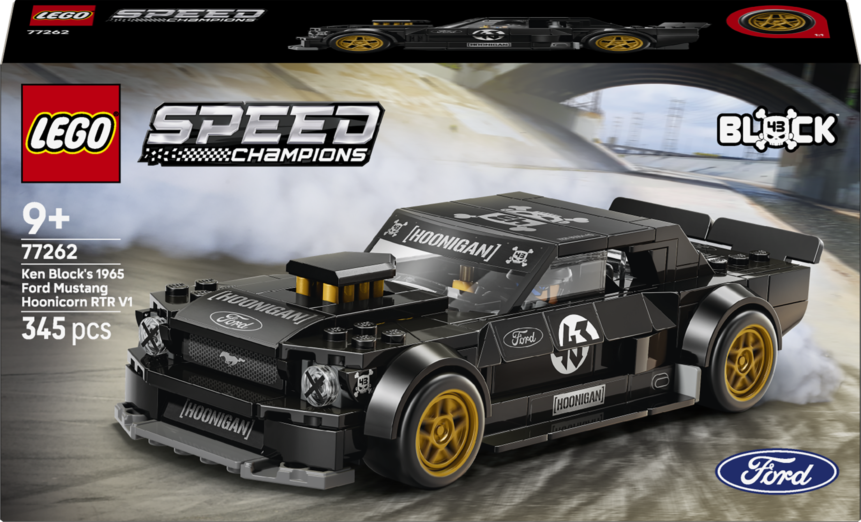 Zestaw klocków LEGO Speed Champions Ford Mustang Hoonicorn V1 Kena Blocka 345 elementów (77262)