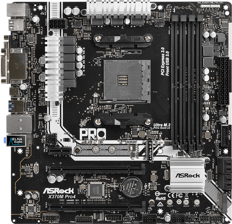

Материнская плата ASRock X370M-Pro4 (sAM4, AMD X370, PCI-Ex16)