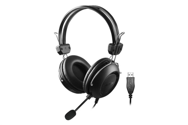 

Наушники гарнитура накладные USB A4Tech HU-35 Black