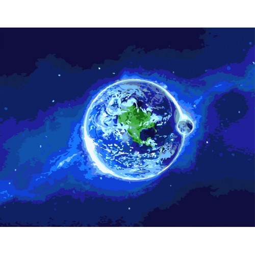 

Картина по номерам Голубая планета 40х50см в коробке Dreamtoys 776