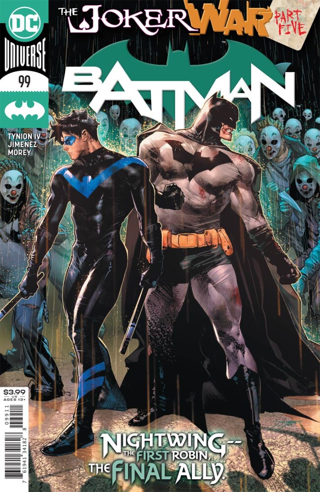 

Batman Vol 3 #99 Cover A Regular Jorge Jimenez Cover (Joker War Tie-In)