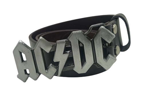

Кожаный ремень с пряжкой "AC DC"