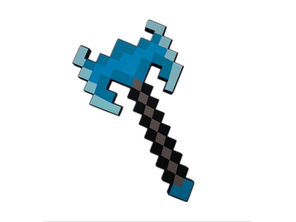 

Пиксельный алмазный двойной топор Майнкрафт Minecraft Diamond Double Bladed Axe