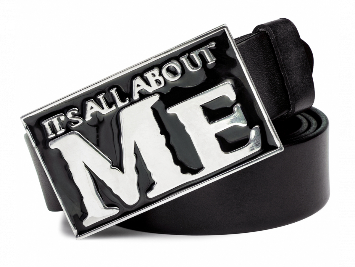 

Кожаный ремень с пряжкой "It's All About Me"