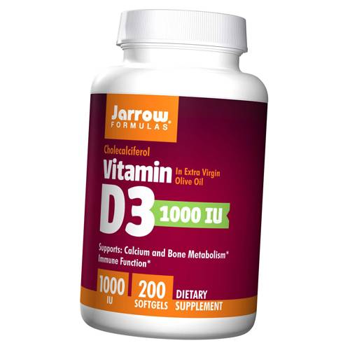 

Витамин Д3, Vitamin D3 1000, Jarrow Formulas 200гелкапс (36345018)