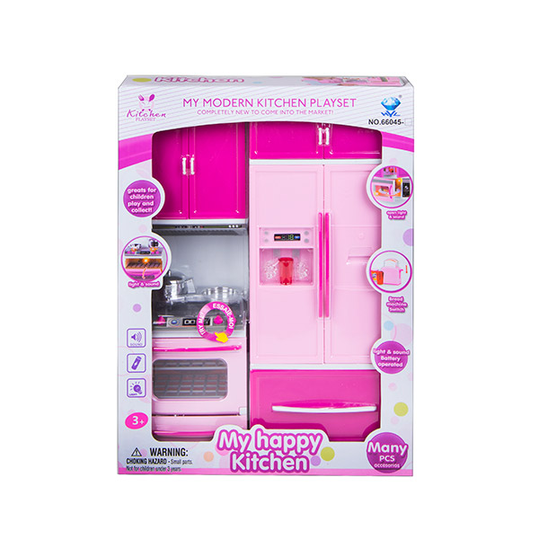 

Кухня детская HYL 66045 «My happy kitchen» Cветовые и звуковые эффекты Розовая