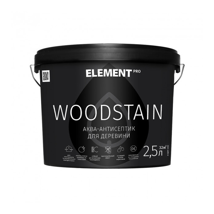 

Антисептик для деревини ELEMENT PRO+FACADE SYSTEM WOODSTAIN Махагон (2,5 л)
