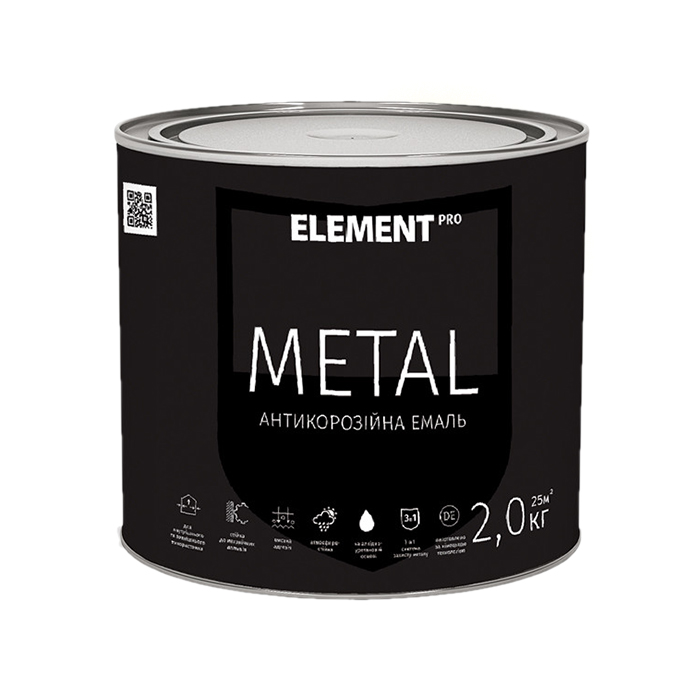 

Емаль антикорозійна ELEMENT PRO+FACADE SYSTEM METAL Сіра (2 кг)