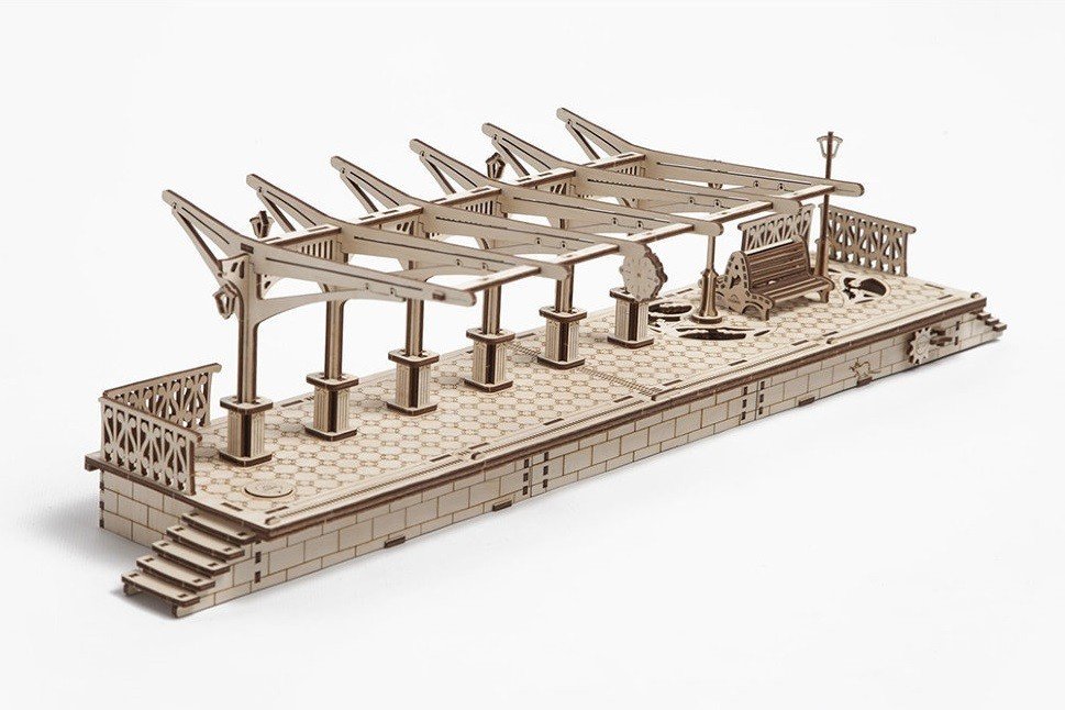 

Механический 3D пазл UGEARS "Перрон для локомотива" (70013)