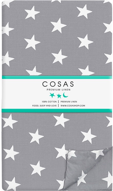 

Пододеяльник Cosas Ранфорс Starsb Grey 160х220