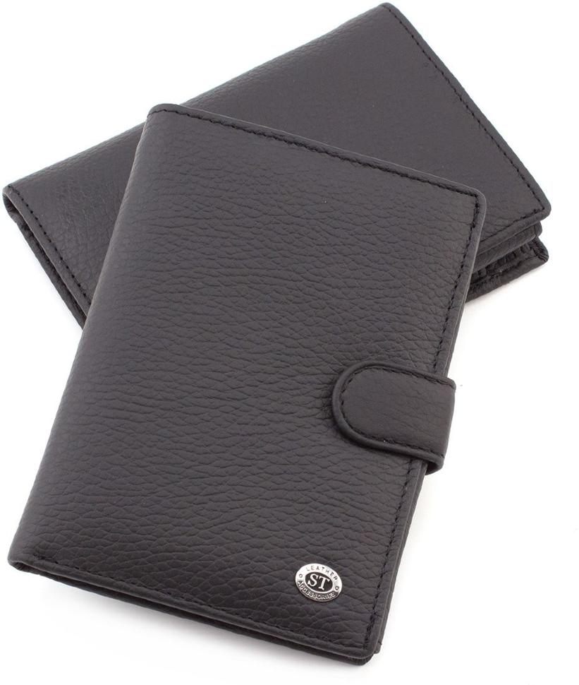 

Мужской кожаный кошелек ST Leather ST101 Black