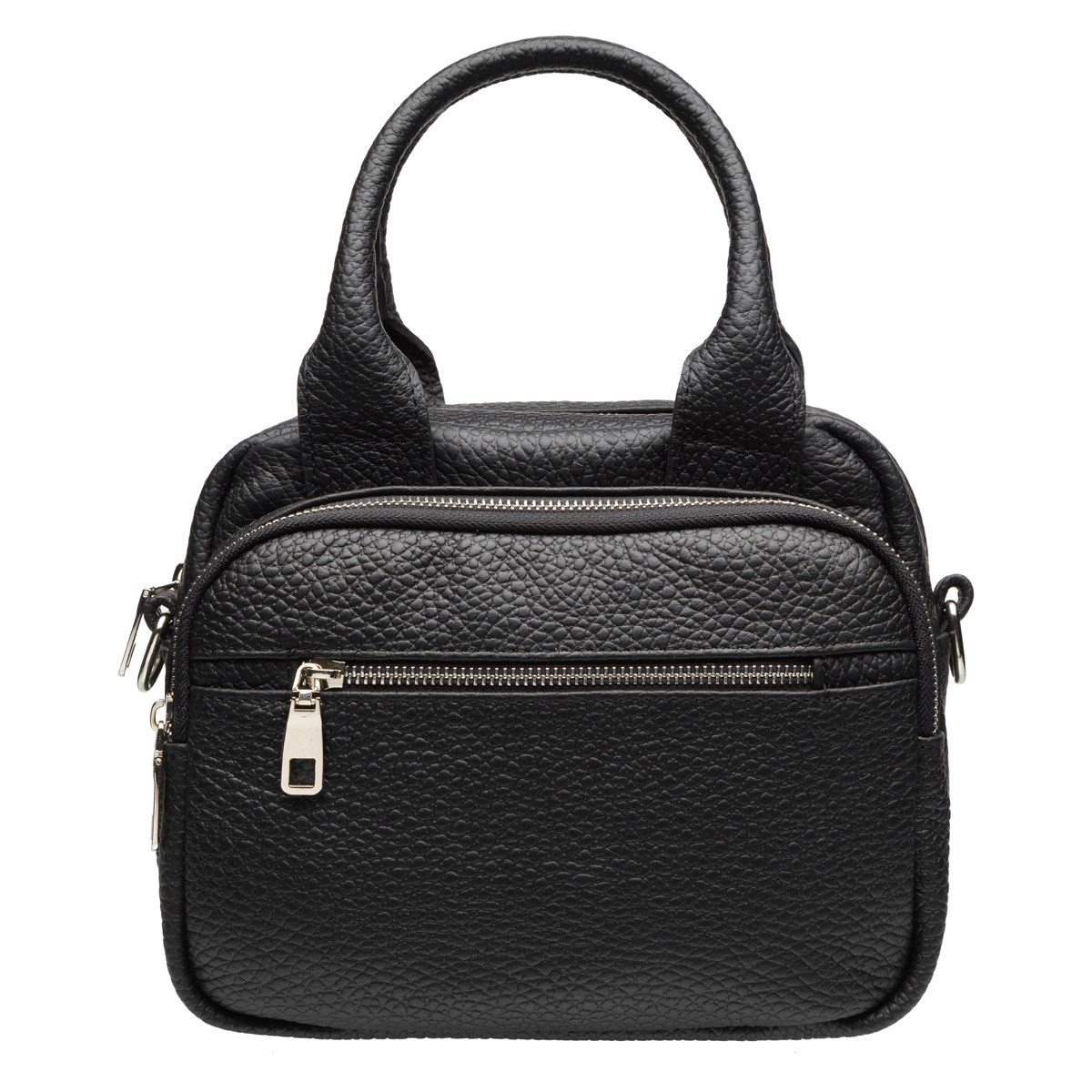 

Женская сумка Бочонок Borsa Lova черная фактурная кожа