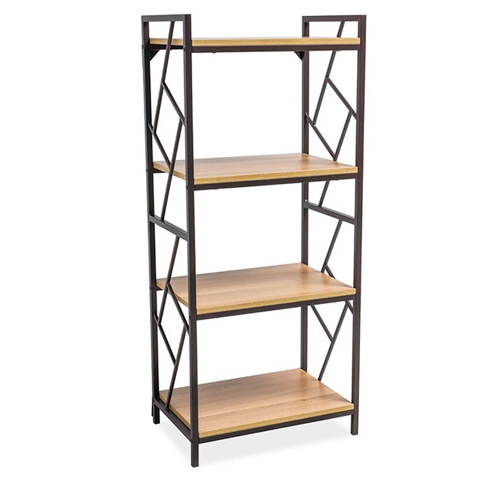 

Стеллаж L&Stell черный/темный дуб (Art.LS12.10-1-5)