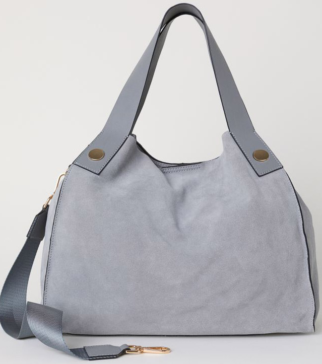 

Женская сумка замшевая H&M 0568813 7 Серая