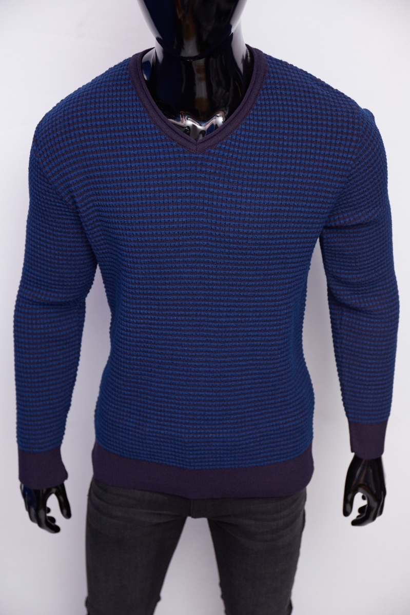 

Свитер мужской плотный Fashion Republic 065544063 батал XXL Синий